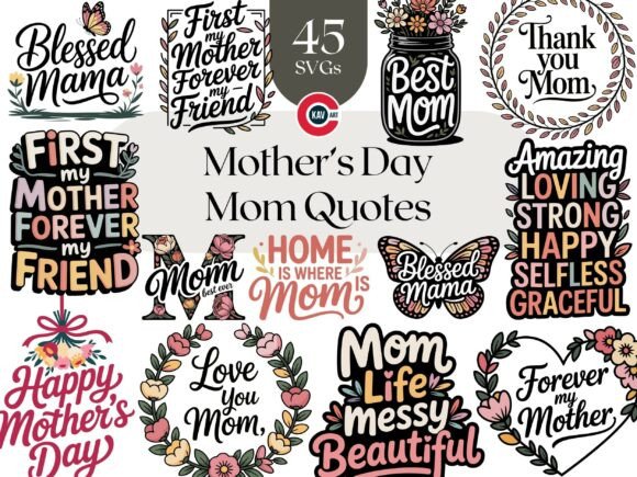 Colorful Mother’s Day Clipart SVG: Creative Design Made Easy