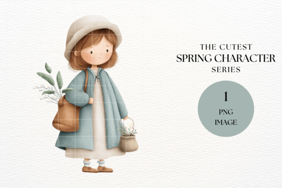 Cottagecore Girl with Flowers PNG: Enhancing Creative Workflows with a Versatile Design Asset