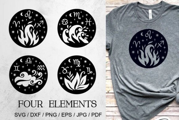 Four Elements SVG Boho Zodiac Set: A Modern Creative Tool for Crafters and Designers