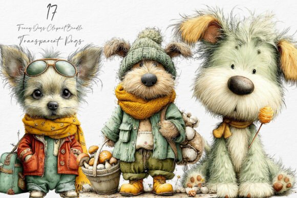 Funny Dogs Clipart Bundle: Creative Design Made Simple