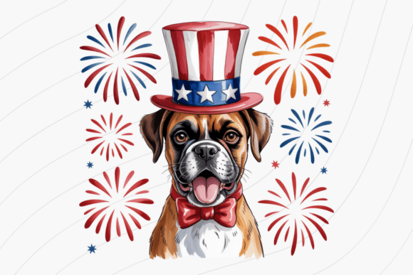 Patriotic Fourth of July Dog PNG: A Festive Design for Dog Lovers and Celebrators