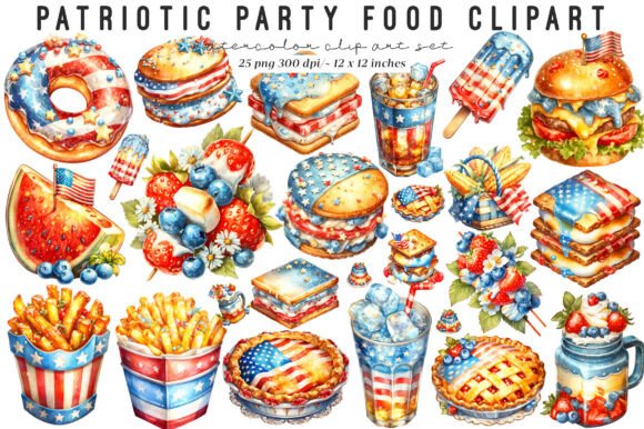 Patriotic Party Foods Clipart: A Practical Resource for Creative Projects
