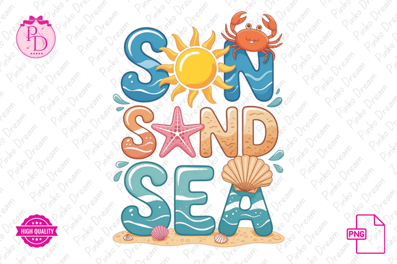 Retro Summer Quote PNG Sublimation