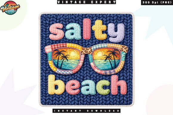 Salty Beach Sunglasses Crochet Yarn PNG: A Unique Design for Coastal-Inspired Creations