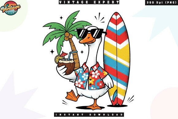Strategic Use of Summer Tropical Goose Vacation PNG for Creative and Commercial Success