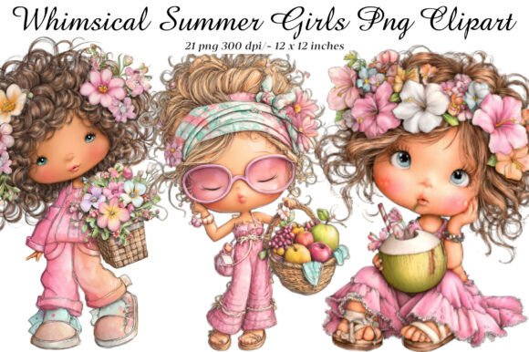 Summer Girls Png Clipart Bundle: A Versatile Toolkit for Modern Design Projects
