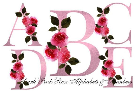 Watercolor Dusty Pink Floral Alphabets: Soft Elegance for Creative Projects