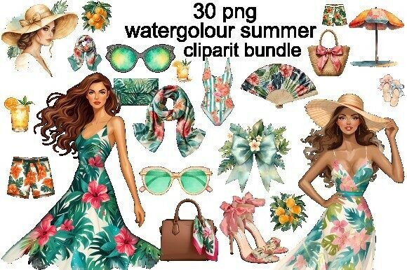 Watercolor Summer Fashion Accessories: A Creative Designer’s Dream