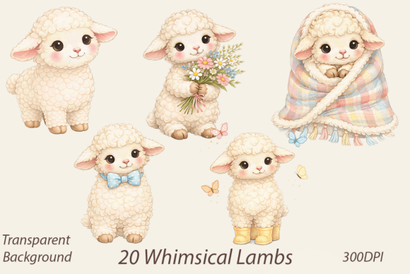 Whimsical Lamb PNG Bundle: Creative Design Made Simple